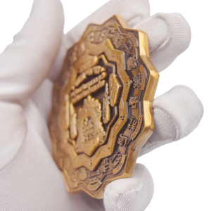 <span class=keywords><strong>Moneda</strong></span> Conmemorativa Religiosa Judía <span class=keywords><strong>Israel</strong></span>í Antigua de Oro, Fichas de Juego Personalizadas en 3D, Monedas con Borde Oblicuo - Product Image 4