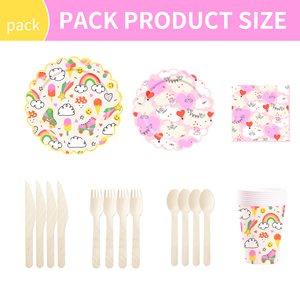 Platos de Papel Personalizados con Diseño de Arcoíris DAMAI, Artículos para Fiestas de Cumpleaños, Decoraciones para Baby Shower y Fiestas de Feliz Cumpleaños - Product Image 3