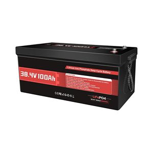 38.4V 100Ah LiFePO4 リチウムゴルフカートバッテリー 内蔵200A BMS 15000サイクル ゴルフカート/ユーティリティ車両/RVバックアップ電源 36V - Product Image 1