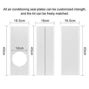 Kit <span class=keywords><strong>de</strong></span> ventilation <span class=keywords><strong>de</strong></span> <span class=keywords><strong>fenêtre</strong></span> manuel en PVC portable 4 pièces, réglable, 16,93 pouces, plaque d'étanchéité pour climatisation domestique - Product Image 5