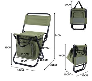 Sedia Pieghevole da Campeggio con Poggiapiedi, Borsa Termica Telescopica per Pesca, Zaino e Sedia da Spiaggia - Product Image 4