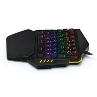 Clavier de jeu à une main, 35 touches, clavier mécanique, rétroéclairage RVB, repose-poignets ergonomique, clavier pour joueurs d'e-sport pour PUBG LOL
