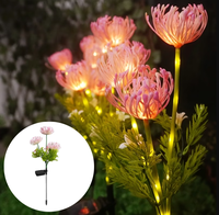 Lampe solaire décorative en forme de fleur pour l'équinoxe, idéale pour l'aménagement extérieur de patio, porche, allée, festivals, anniversaires, ou comme veilleuse romantique.