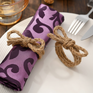 Anillo de Servilleta de Bambú Natural Decorativo para Bodas, Hecho a Mano, Ecológico, Accesorio para Mesa de Comedor, Ligero y Duradero, Vietnam - Product Image 1