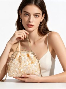 Nuevos Bolsos de Mano Elegantes con Lentejuelas y Cadenas Brillantes para Mujer, Ideales para Cenas y Fiestas - Product Image 1