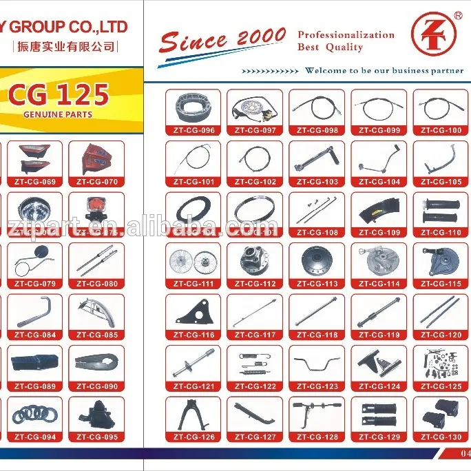 Peças elétricas do motor de motocicleta sino, peças de plástico para honda g125, g150, g200, g300