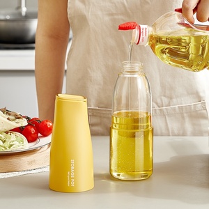 Bouteille d'huile en verre réglable à ouverture et fermeture automatiques, anti-fuite, pour sauce soja et vinaigre, à alimentation par gravité, pour usage domestique en cuisine - Product Image 3