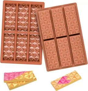 Zerbrechen Sie Schokoladen formen Silikon Deep Candy Bar Formen Silikon formen, Silikon formen Pyramide