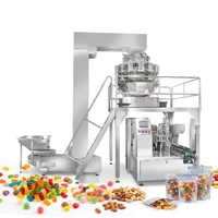 Machine d'emballage automatique pour sachets préformés Doypack, bonbons, confiseries, bonbons gélifiés, granulés alimentaires, avec fonction de pesage