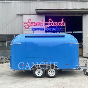 Remorque alimentaire mobile multifonctionnelle en acier inoxydable sur mesure, 4 roues, capacité 30 personnes, pour cuisine de rue, bar à pizzas et concession alimentaire - Product Image 3