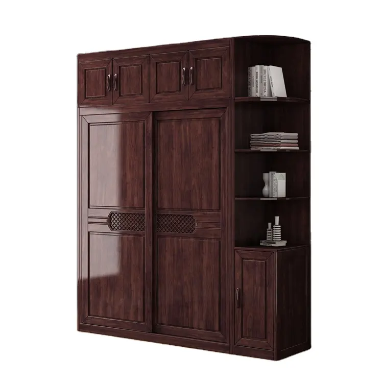 2024 Mỹ Phong Cách Sang Trọng Cherry Rắn Gỗ Lớn Chất Lượng Cao Tủ Quần Áo Armoire