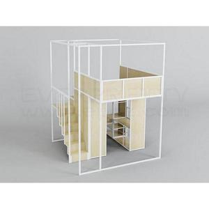 Giường tầng hiện đại kết hợp cầu thang và kệ lưu trữ mở, giường tầng chung cư kèm bộ ghế sofa - Product Image 3