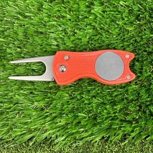 เครื่องมือซ่อมแซมสนามกอล์ฟพร้อมที่ทำเครื่องหมายลูกกอล์ฟโลหะ  เครื่องมือซ่อมสนามกอล์ฟแบบส้อม  อุปกรณ์เสริมสำหรับกอล์ฟ - Product Image 5