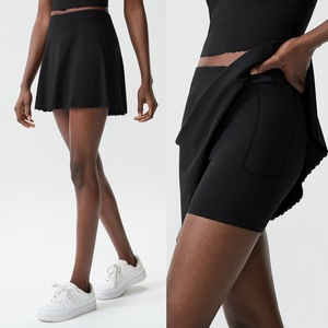 Jupe de tennis florale pour femmes, grande taille, été, séchage rapide, sport, fitness, anti-exposition, badminton, golf, jupe-culotte pour femmes - Product Image 6