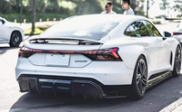 Kit carrosserie en fibre de carbone pour Audi E-tron GT, comprenant lèvre avant, diffuseur, spoiler et jupes latérales style F, accessoires automobiles