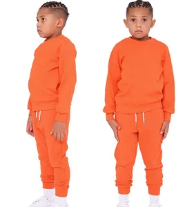 Ensemble de printemps pour garçons, ras-du-cou, Shorts de customisation avec poches, costumes de survêtement pour enfants