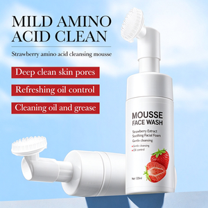 Limpiador Facial de Aguacate de Marca Privada OEM con Ácido Hialurónico, Vitamina C y Aminoácidos, Espuma Limpiadora Facial con Cepillo de Silicona Integrado - Product Image 2