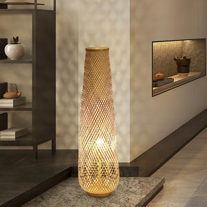 Wabi Sabi Houten Vloerlamp Japan Stijl Vloerlamp Rieten Tribune Licht Voor Theehuis Slaapkamer Hoek Restaurant Verlichting - Product Image 6