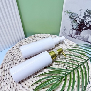 Luxury Wholesale 200ml 300ml Body Wash <b>Bottle</b> Eco Friendly Shampoo and Conditioner White Plastic <b>Pump</b> <b>Bottles</b> with Gold Head - Product Image 3