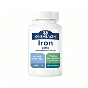 Comprimés <span class=keywords><strong>de</strong></span> <span class=keywords><strong>fer</strong></span> pour la formation des globules rouges, soutien <span class=keywords><strong>de</strong></span> l'anémie chez l'adulte, 65 mg <span class=keywords><strong>de</strong></span> <span class=keywords><strong>sulfate</strong></span> ferreux, formule végétarienne sans gluten, achat en gros - Product Image 1