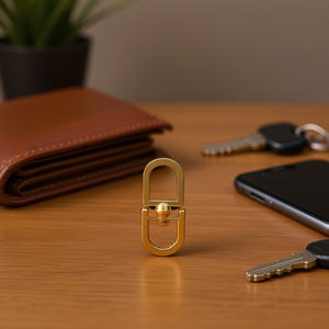 Portachiavi Ilan 16 mm color oro, confezione da 12 pezzi per accessori moda - Product Image 3