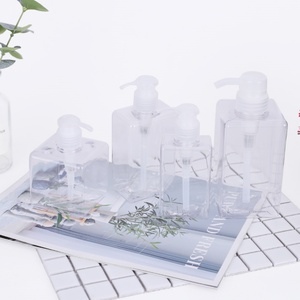 Empty Plastic <b>Shower</b> Gel Bottle 100ml 250ml 450ml PETG <b>Square</b> Lotion Pump Bottle Hand Wash Soap Liquid Dispenser Container - Product Image 4