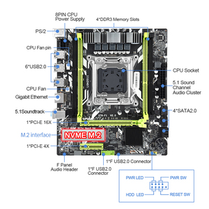 เมนบอร์ดเกมมิ่งรุ่นใหม่ X79f1 2.0 X Chipset Lga 2011socket มีสินค้าในสต็อก เมนบอร์ดเดสก์ท็อป X79 Lga 2011 เมนบอร์ดเกมมิ่ง X79 - Product Image 5