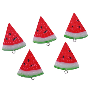 Colgantes de resina de sandía para hacer joyas DIY: pendientes, collares, pulseras, accesorios de llavero de frutas hechos a mano - Product Image 1