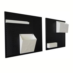 Ucuz fiyat büyük boy duvara monte Metal siyah Pegboard raf donanım aracı aksesuarları asma kancaları depolama rafı - Product Image 2