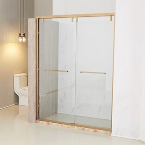 Phòng tắm khung vàng khung nhôm CABIN tắm nóng Bán thiết kế tốt cửa tắm - Product Image 4