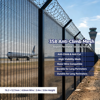 Clôture en treillis anti-escalade 358 galvanisée à chaud avec poteaux et accessoires - Clôture en treillis d'acier pour périmètre d'aéroport et de centrale électrique aux Émirats arabes unis