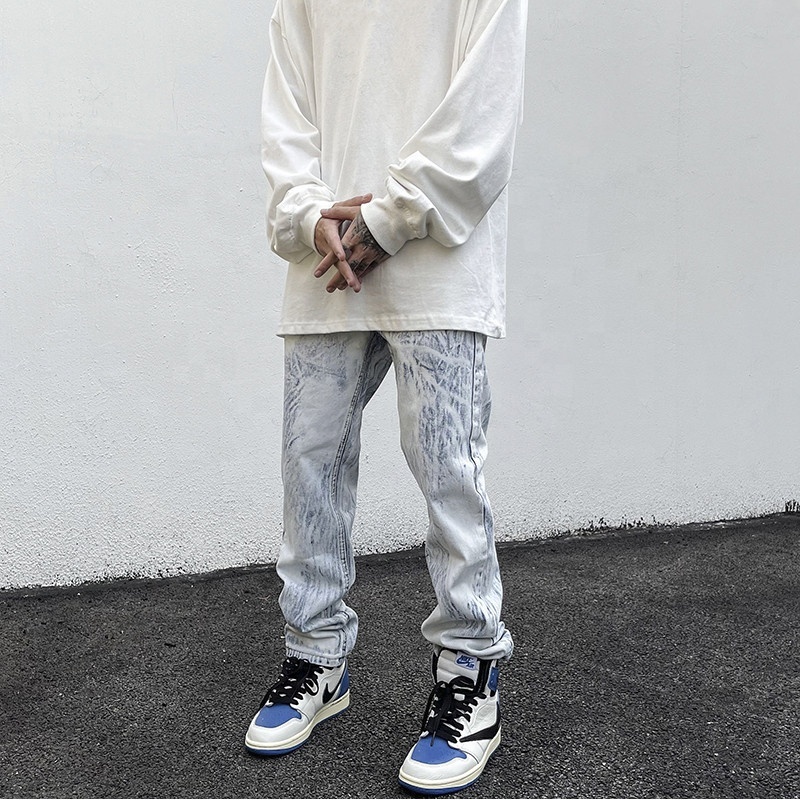 high quality private branded drop shipping stock denim men jeans