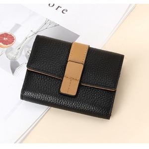 High Quality Vintage Style Short <b>Card</b> <b>Holder</b> <b>Wallet</b> for Men Women Genuine Leather Open Closure RFID Feature Polyester Lining - Product Image 4