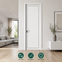 Porte intérieure contemporaine en panneau mélaminé, résistante à l'humidité et insonorisée, pour hôtels et usage commercial