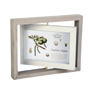 Wooden Photo <b>Frame</b> 4x6 Inch Rectangle Rustic <b>Wall</b> Mount Horizontal Display - Product Image 1
