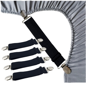 RayTour Sangles en plastique pour draps, conception flexible, support de drap-housse à clipser avec attaches - Product Image 1
