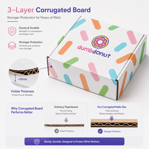 Cajas de Cartón Corrugado para Envíos de Donuts, Impresas a Todo Color, de Grado Alimenticio, Plegables, con Logotipo Personalizado para Donuts, Galletas y Pasteles - Product Image 3