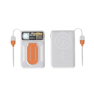 Banque d'alimentation sans fil magnétique QSF avec ventilateur de refroidissement, dissipation de chaleur, 10000 mAh, charge rapide 15 W, affichage LED avec support de téléphone - Product Image 3