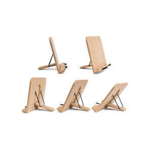 2026 Support de lecture réglable en bois de bambou, support pliable pour tablette et livre de cuisine, étagère de rangement pour la maison - Product Image 2