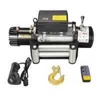 Treuil électrique ROHO 12000Lbs 12V 24V 4x4 tout-terrain avec câble en acier, télécommande, treuil de récupération pour camion, auto-sauvetage