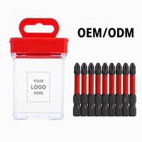 LXDTE Lot de 20 embouts de tournevis à chocs PH2 de 50 mm en acier S2, tige hexagonale de 1/4 po, magnétiques, avec étui de rangement, qualité industrielle