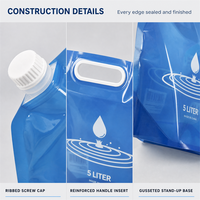 Sac Doypack Écologique Recyclable avec Poignée, Pochette en Plastique Résistante aux Déchirures pour l'Emballage de Détergent Liquide
