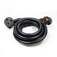 Kabel ekstensi Las 6-30R 6-30R 6-30p dengan ujung menyala 30A STW 10AWG/3C 25FT