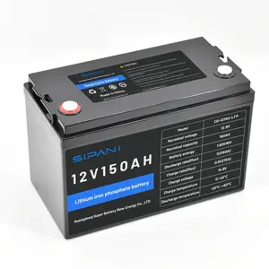 Batería de fosfato de hierro y litio 12V100AH Batería de almacenamiento industrial para el hogar RV Power