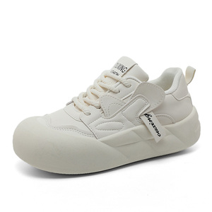 LYKU 2026 Nouvelle Collection Automne-Été – Chaussures Femme Respirantes en PU à Lacets, Antidérapantes, Plateforme Rehaussante, Style Décontracté et Sportif pour Étudiantes - Product Image 2