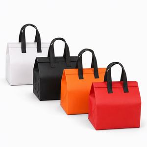 Insulated Lunch <b>Cooler</b> Bag Aluminum Foil Lining Reusable Thermal Food Storage Tote With Handle Waterproof Oil Proof Multi Color - Product Image 1
