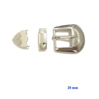 Ensemble de boucles de ceinture en métal de style occidental pour chaussures 16 mm