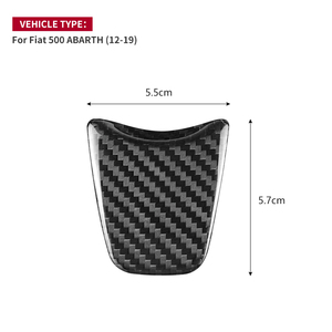 Cubierta Decorativa para Volante Shasha de Fibra de Carbono Real, Accesorios Interiores para Fiat 500 <span class=keywords><strong>Abarth</strong></span> 2012 2015 2016 2019 - Product Image 3