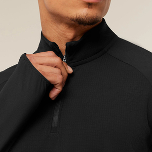 เสื้อแขนยาวผู้ชายแบบครึ่งซิปสำหรับออกกำลังกาย - Product Image 4