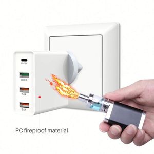 Adaptateur secteur universel 48W Chargeur mural USB de voyage 4 ports USB QC3.0 PD Chargeur et adaptateur à charge rapide - Product Image 5